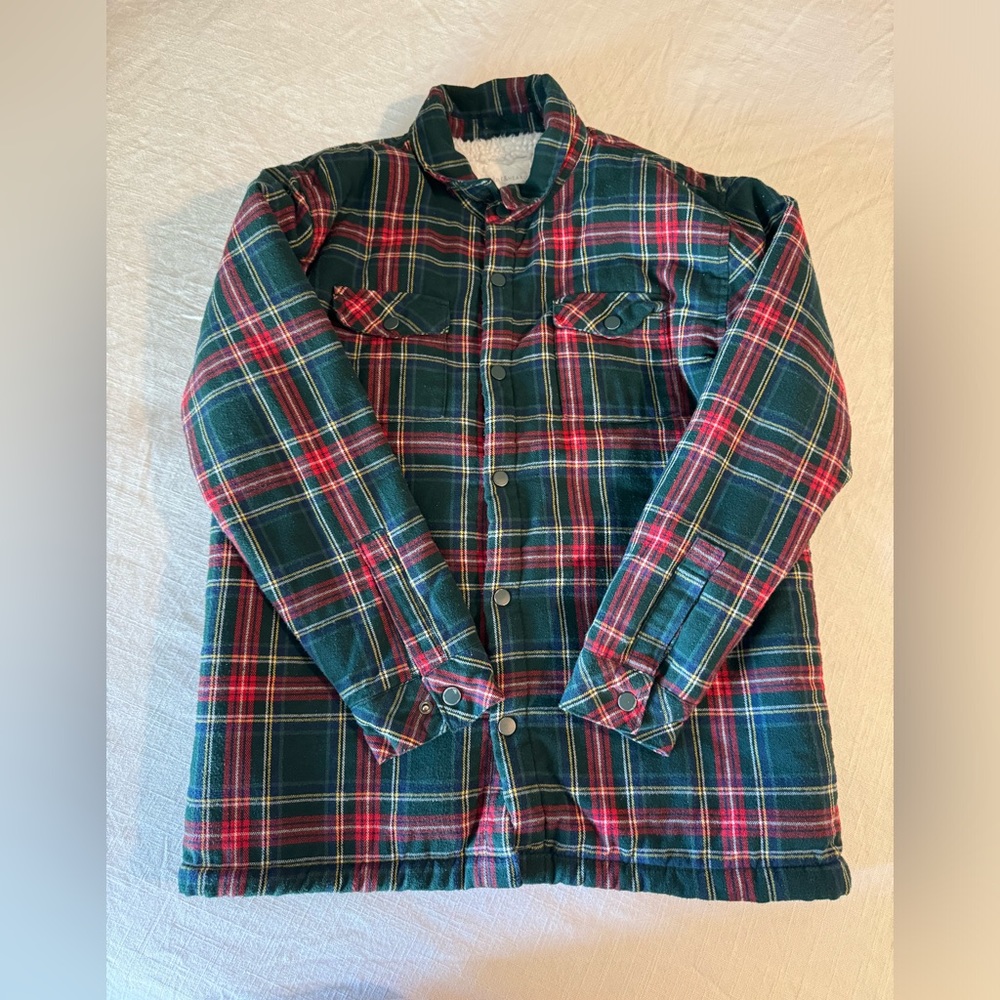 Scene and Heard boys plaid sherpa lined jacket!